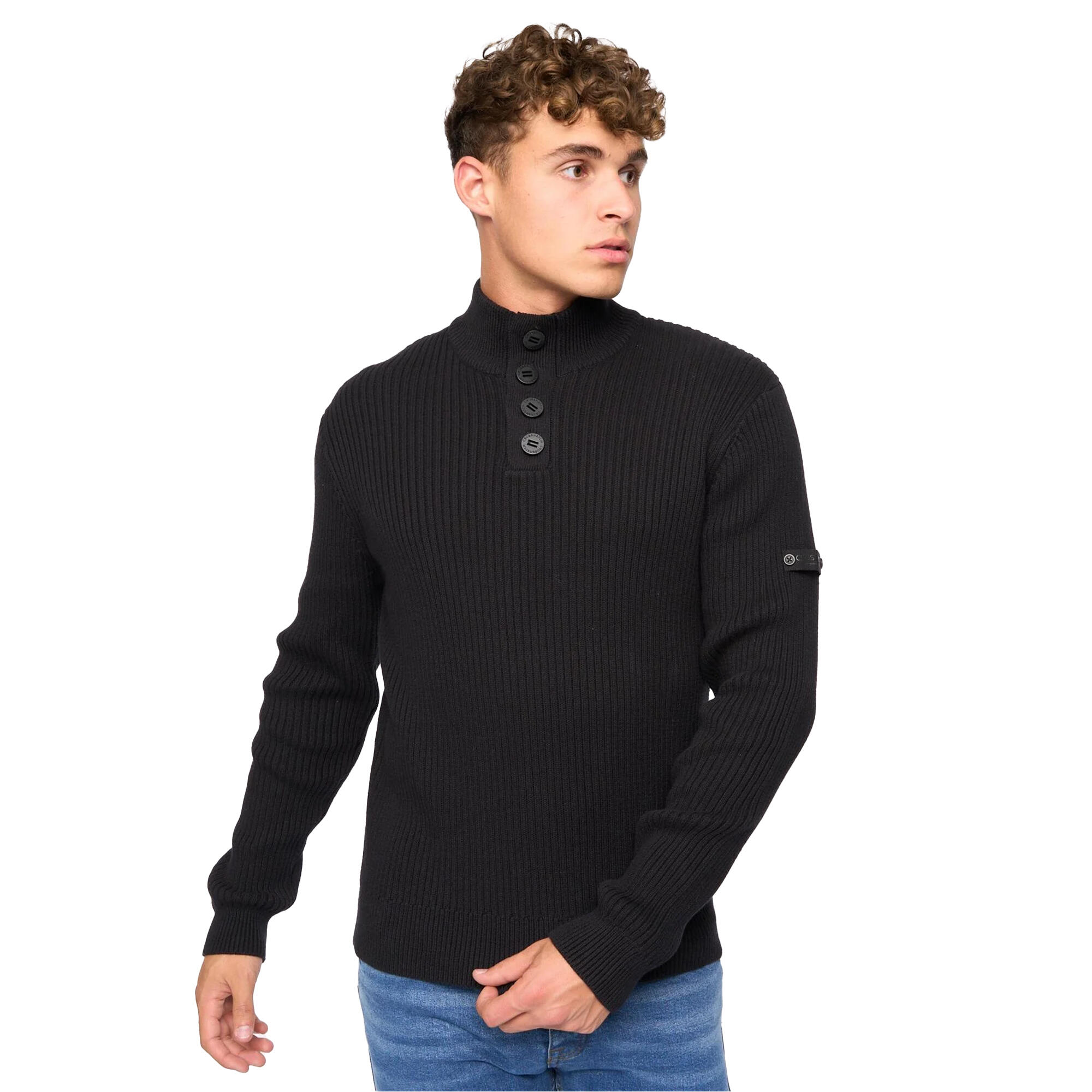 Crosshatch Mens Wellburys Chunky Knit Jumper