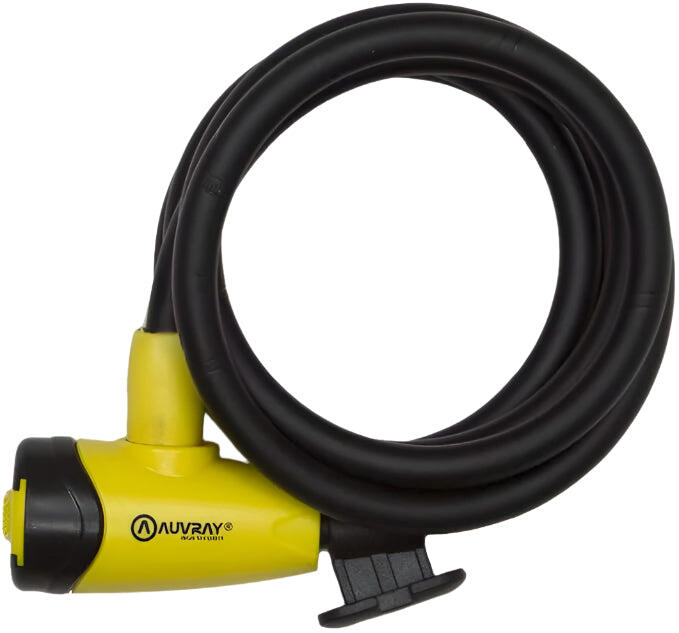 Auvray Spiral City Lock Ø15mm 150cm Black With Mount