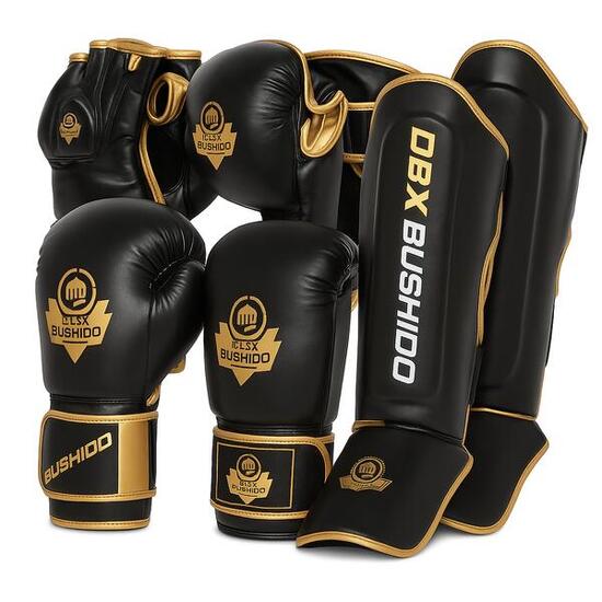 Zestaw do MMA rękawice i ochraniacze MMA DBX Bushido Gold