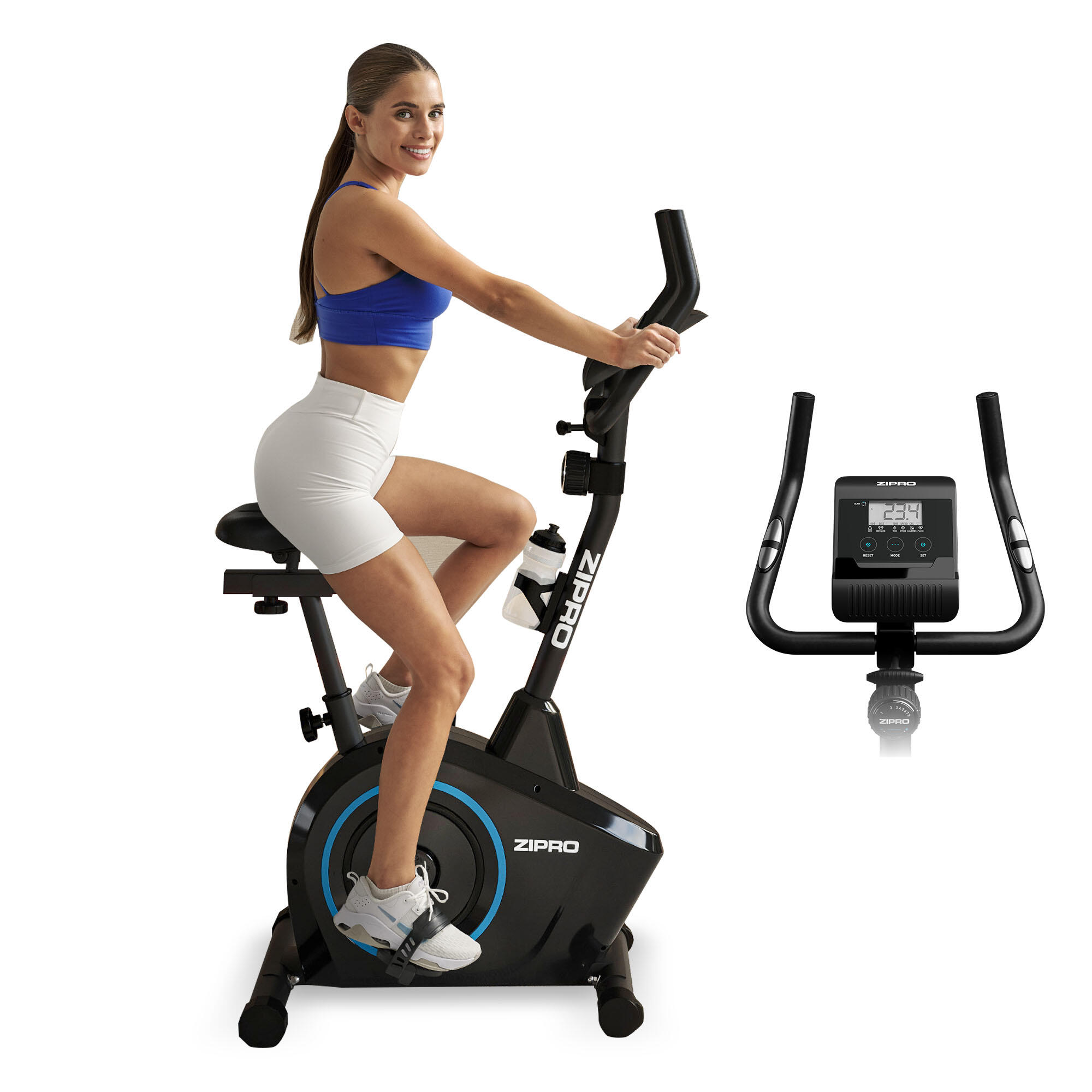 ZIPRO Bicicleta estática magnética Zipro Boost volante inercia 7 kg para fitness
