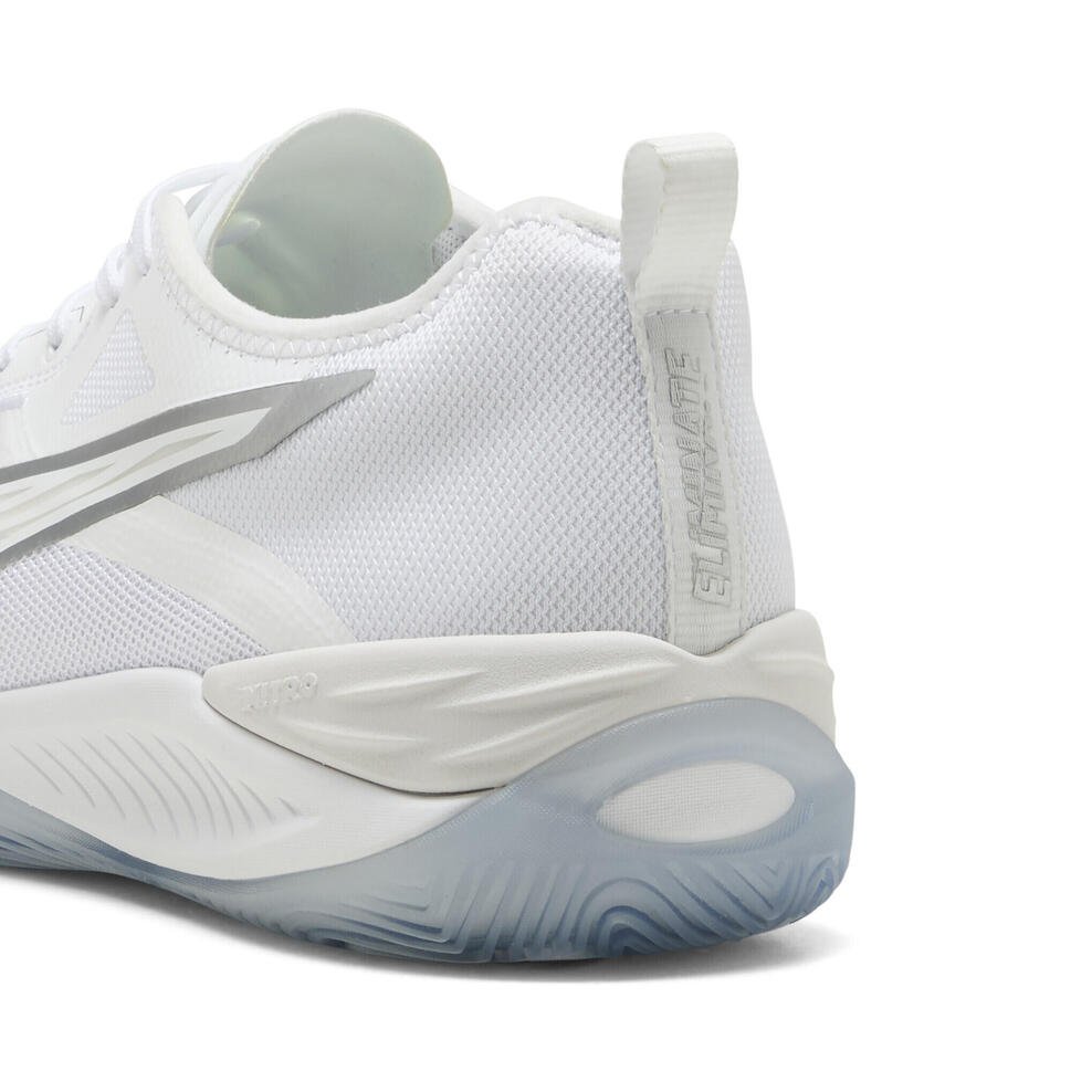 Buty do piłki ręcznej unisex Eliminate NITRO™ 4 PUMA White Silver Metallic