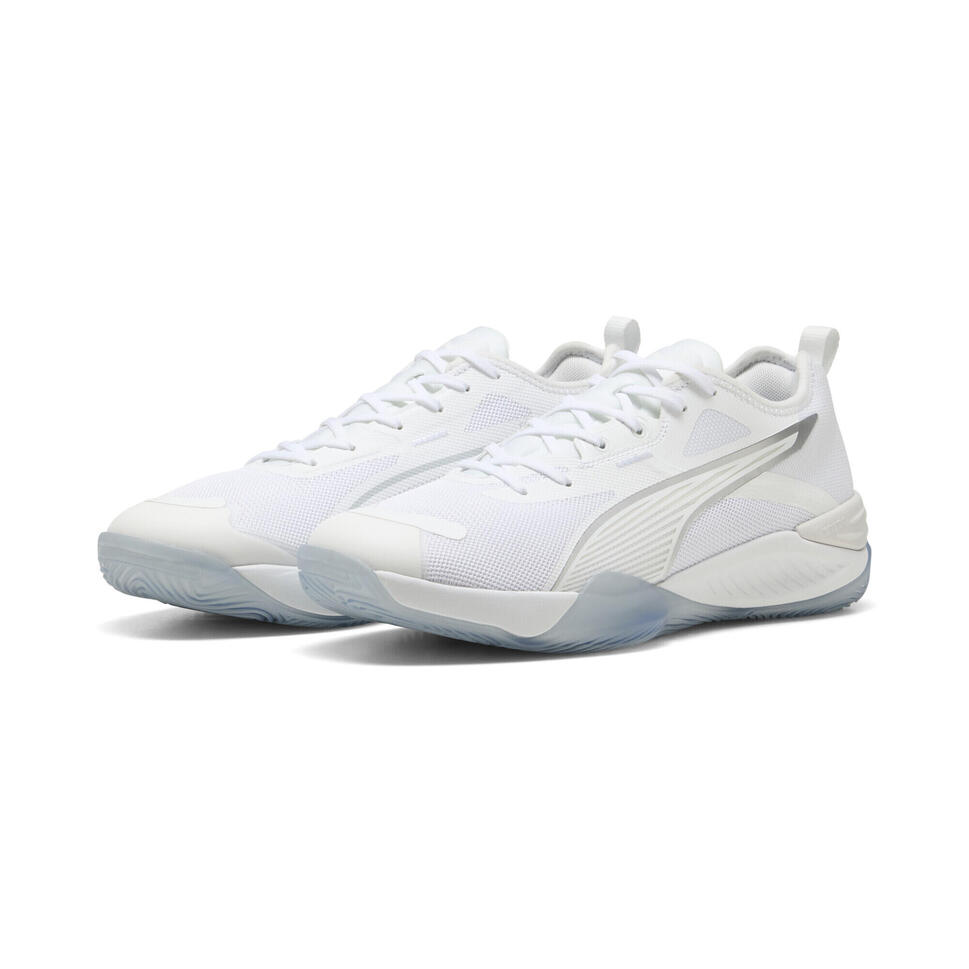 Buty do piłki ręcznej unisex Eliminate NITRO™ 4 PUMA White Silver Metallic