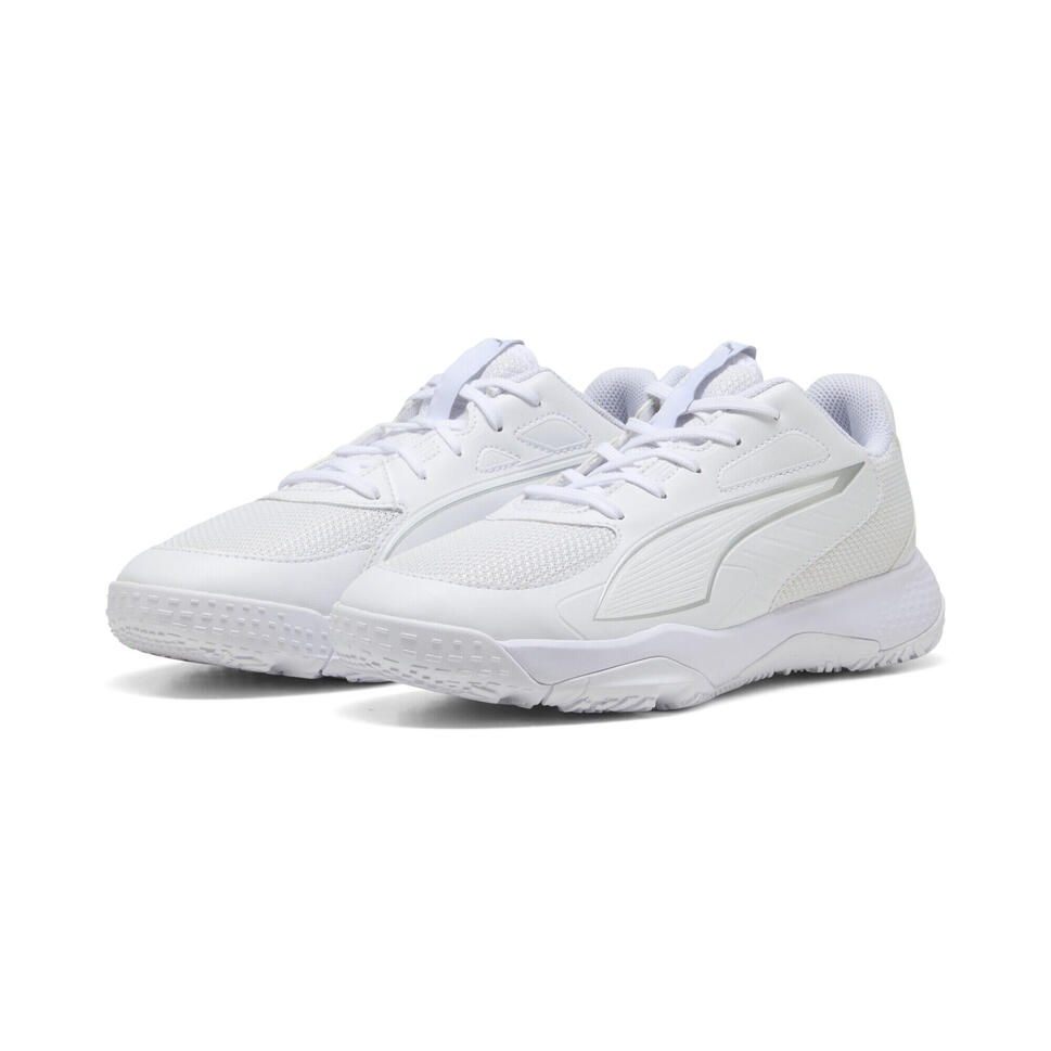 Młodzieżowe buty do piłki ręcznej Accelerate 4 PUMA White Silver Metallic