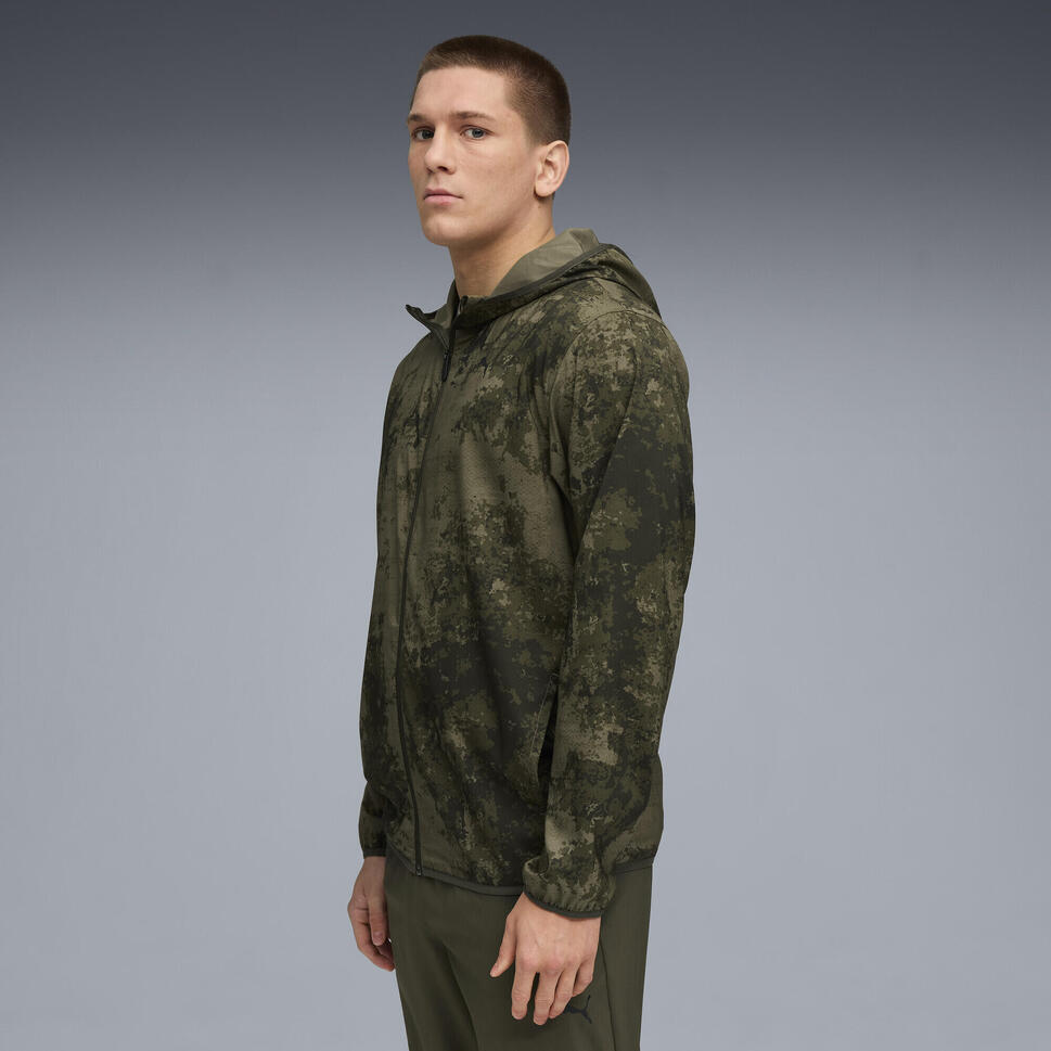 Męska kurtka TAD ESSENTIALS AOP PUMA Dark Olive Green