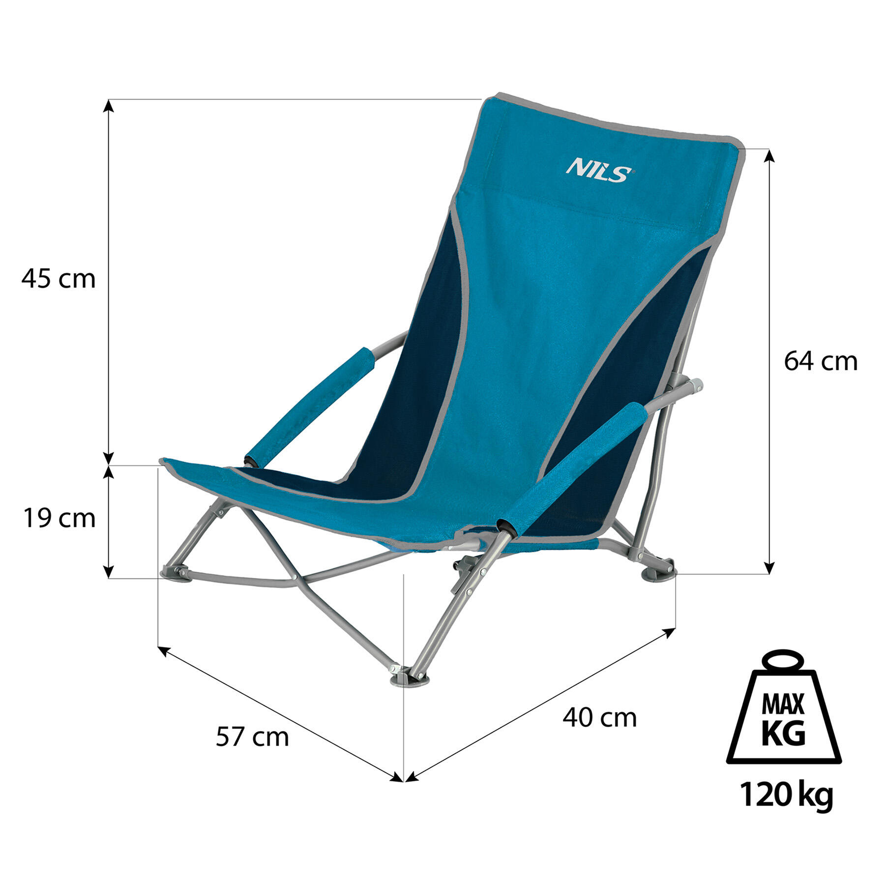 Skládací kempingové křeslo NILS Camp NC3035 4/7