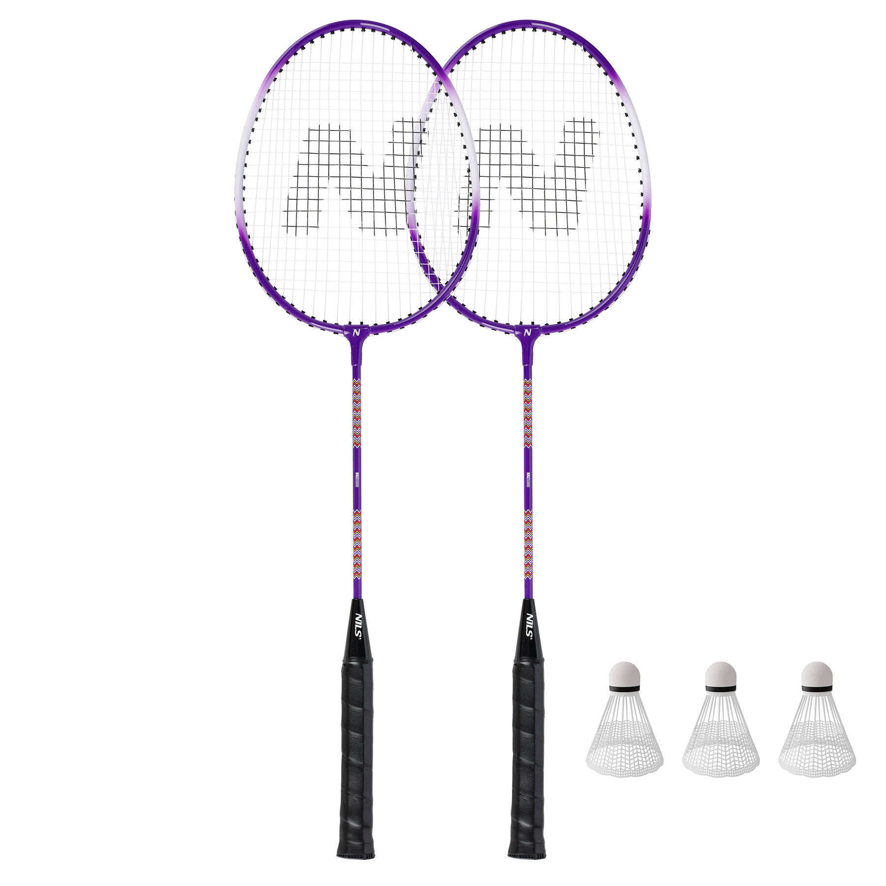 NILS NRZ2053 ALUMINIUM/BADMINTON SET 2 RACKETS + 3 SHUTTERCOCKS + KOFFER NILS NRZ2053