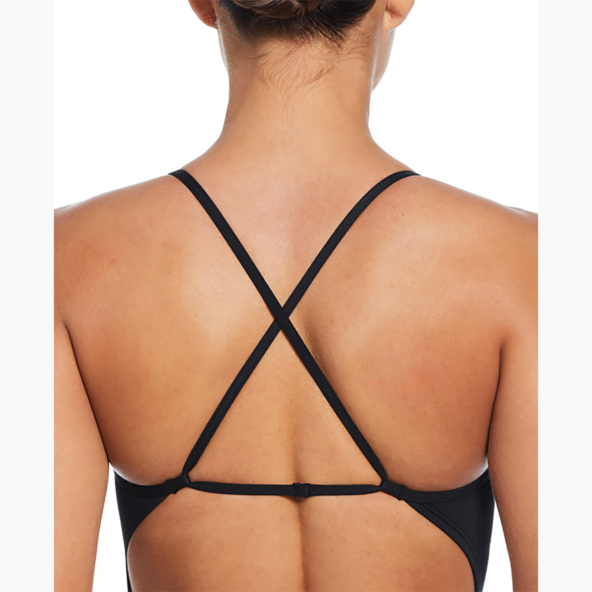 Costume Da Bagno Intero Aderente Donna Nike Nero 5/5