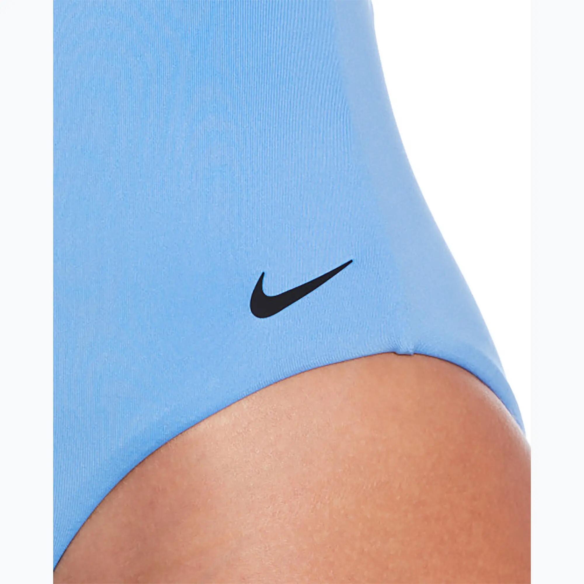 Costume Da Bagno Intero Scollo A V Donna Nike Blu 4/4