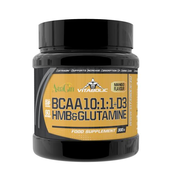 BCAA Powder 10:1:1 Glutamine HMB Mango 300g