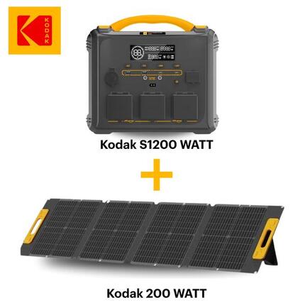 KODAK Kit Station Électrique Portable S600 + Panneau Solaire 200W - Pour Camping