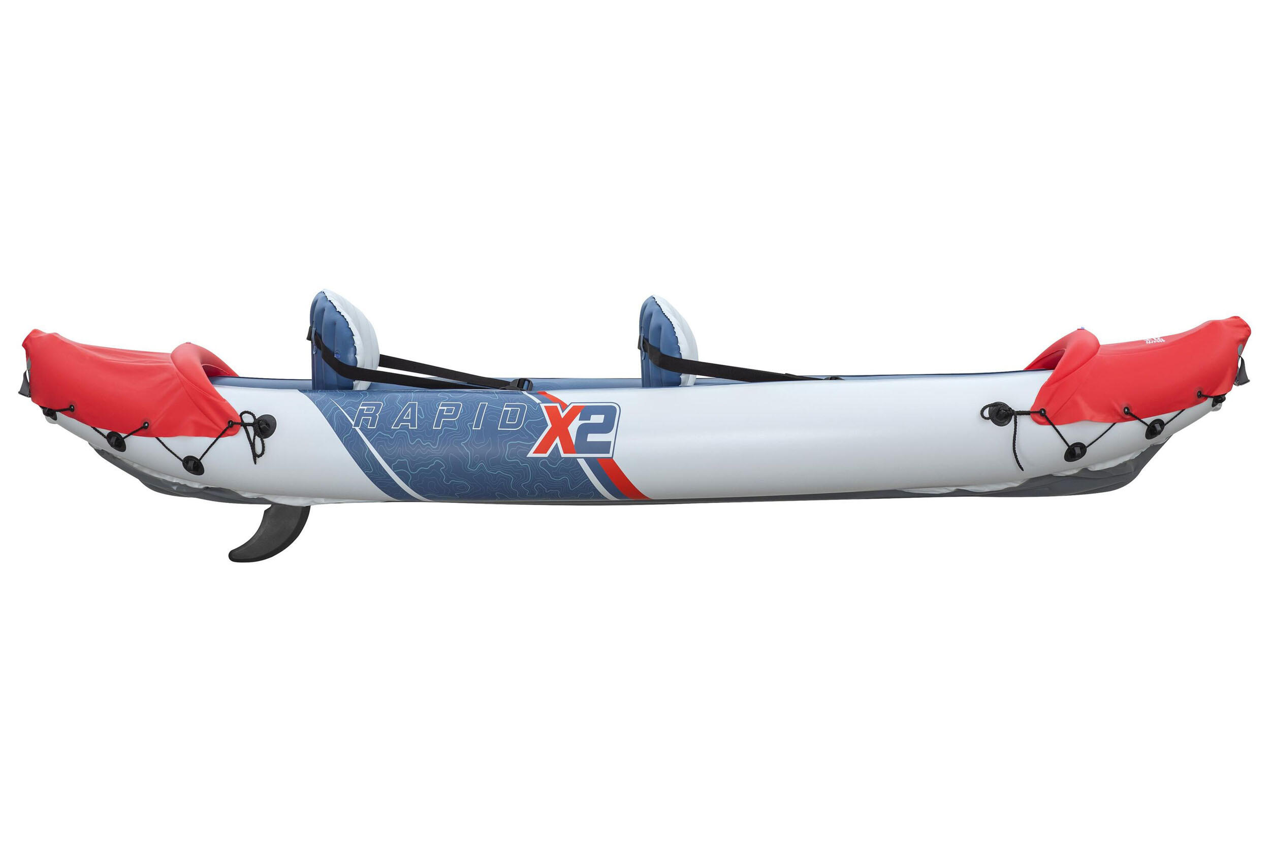 Bestway 2-Person Inflatable Kayak with Oars Removable Fins, Carry Bag and Pump 2/6