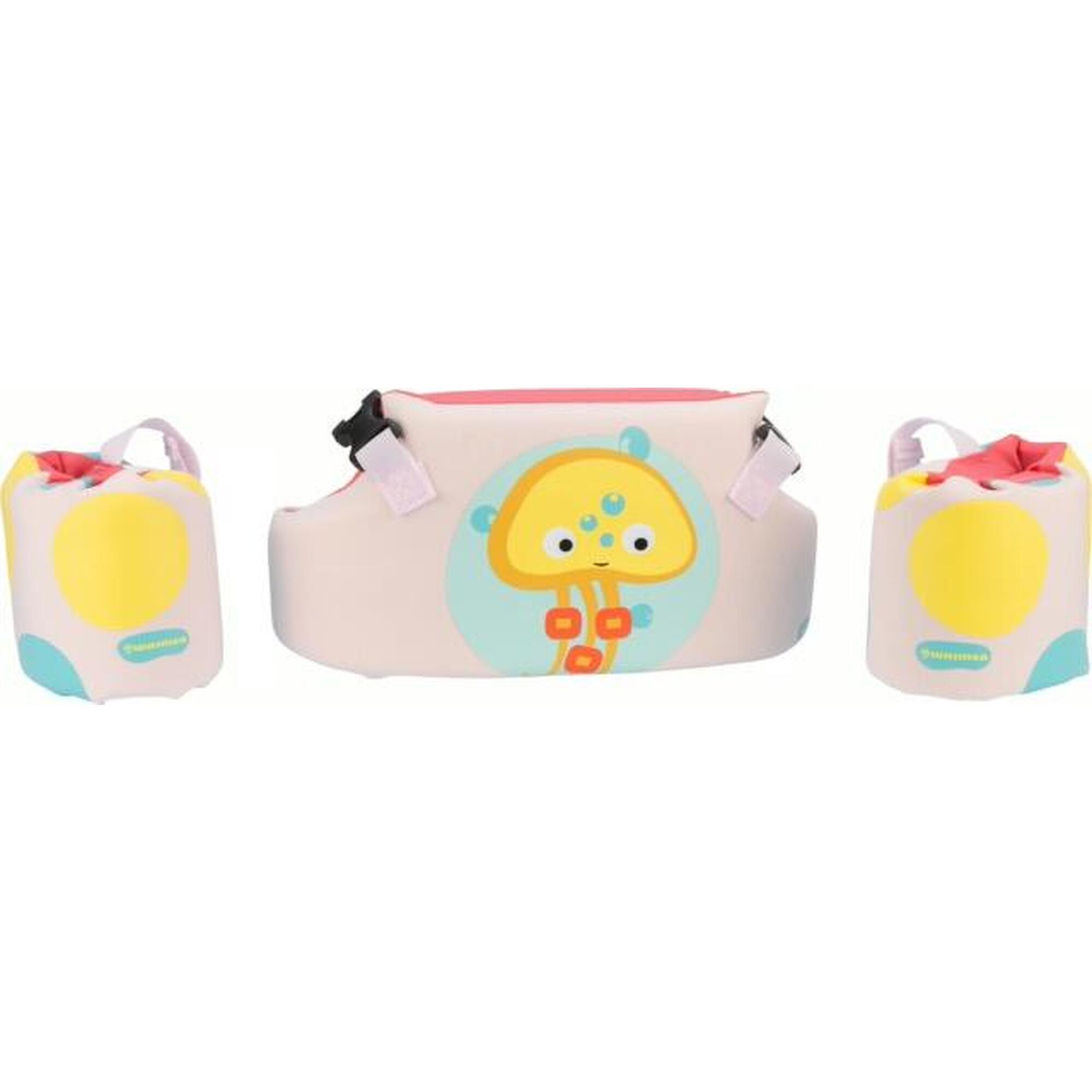 Centura cu aripioare 3-in-1 Splash Guard, Kimo, 2-6 Ani, 15-30 kg, Roz,
