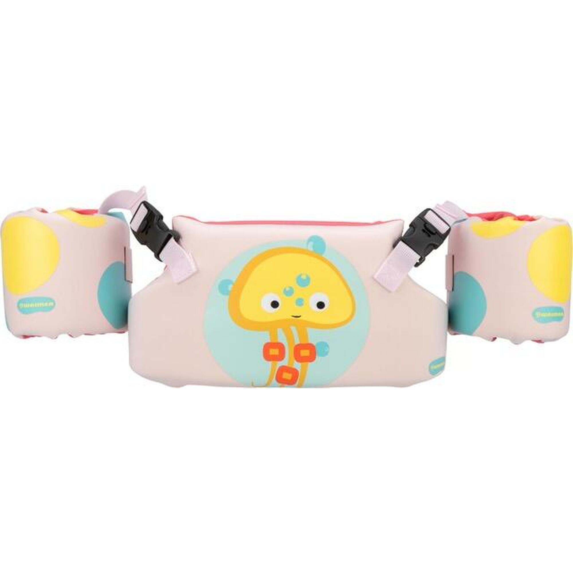 Centura cu aripioare 3-in-1 Splash Guard, Kimo, 2-6 Ani, 15-30 kg, Roz,