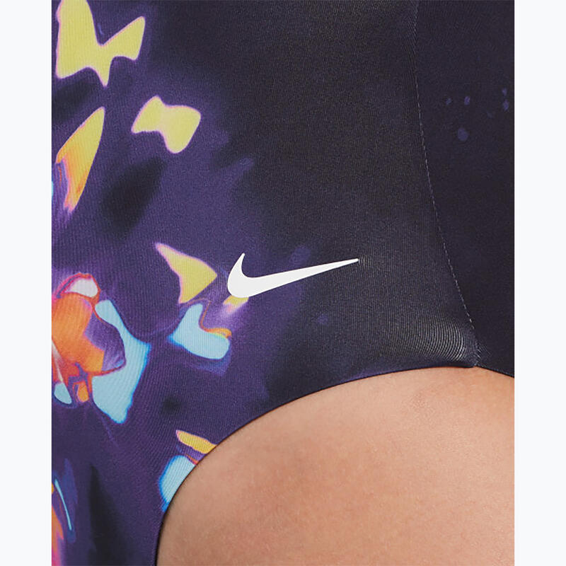 Strój pływacki jednoczęściowy damski Nike Floral Blur V-Neck