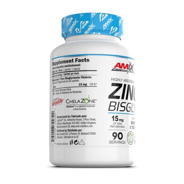 Zinc Bisglicinato - 90 Cápsulas Amix Nutrition 2/5