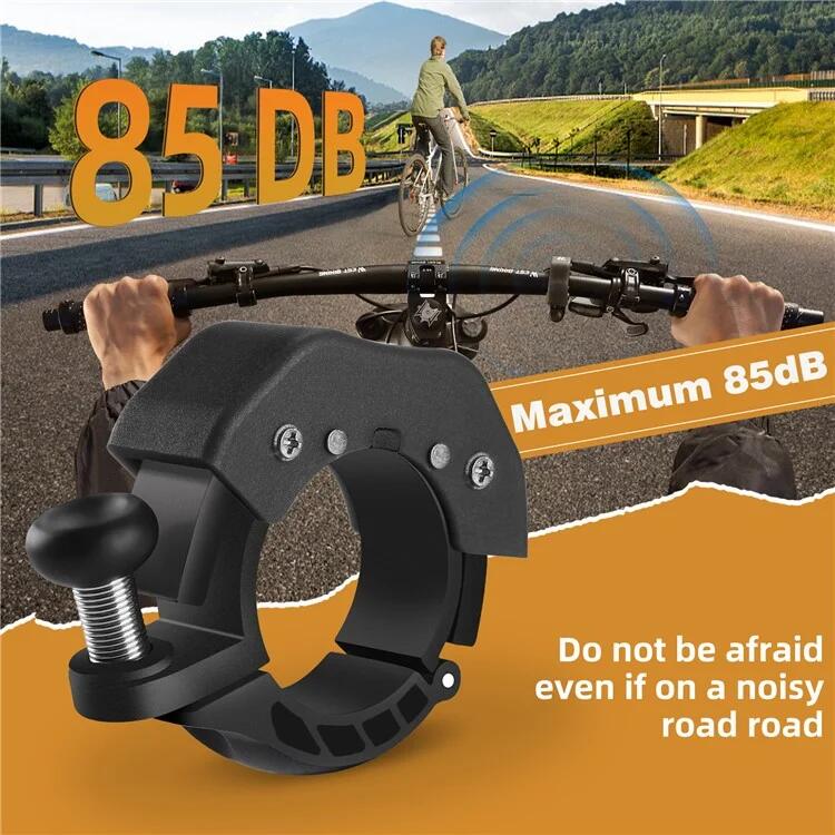 Clopoțel biciclete de oraș aluminiu, compatibil ghidon, negru