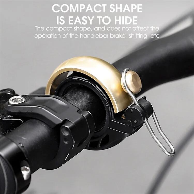 Mini sonnette de vélo, coque en cuivre - Noir 3/7
