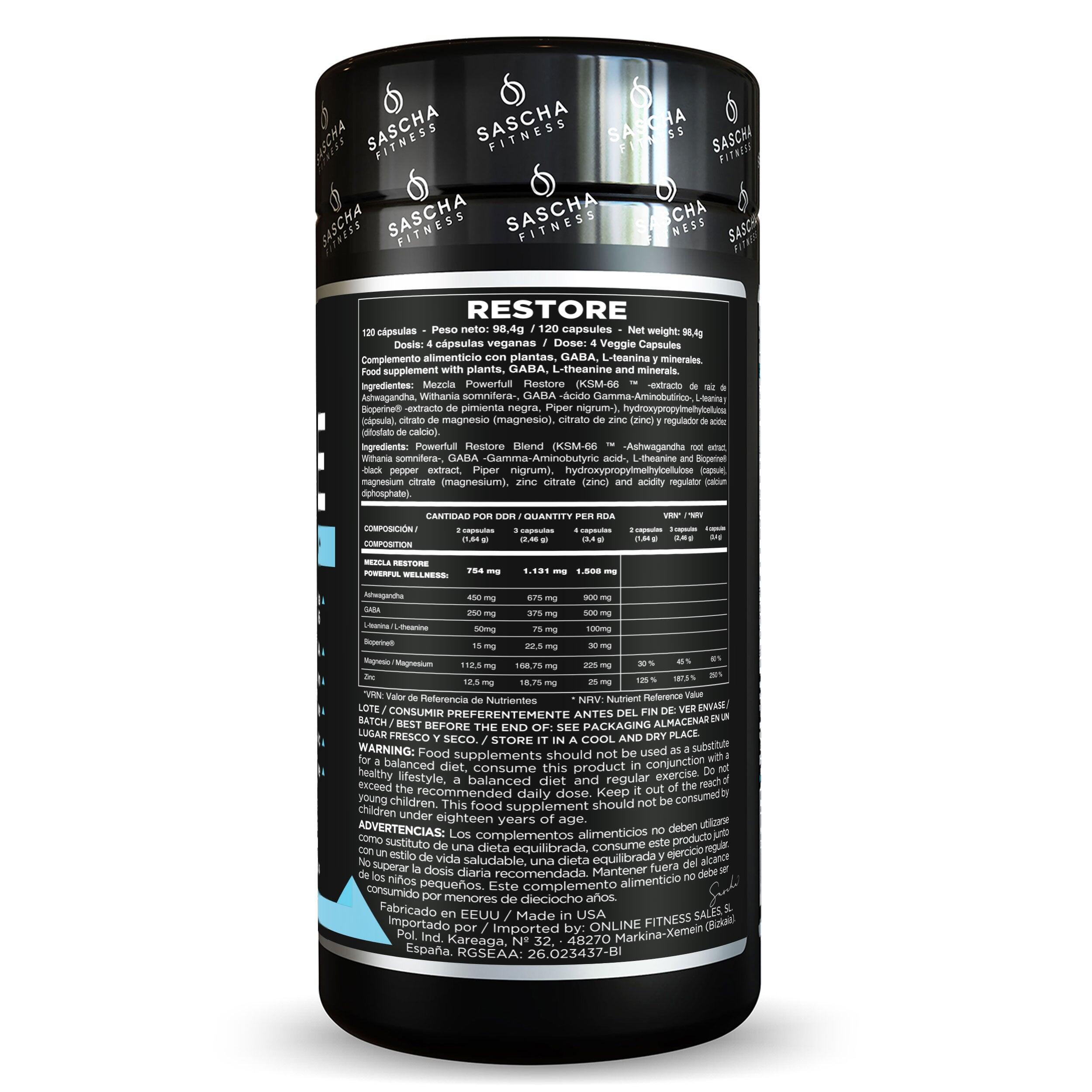 Restore Cortisol Night Support - 120 cápsulas 2/5