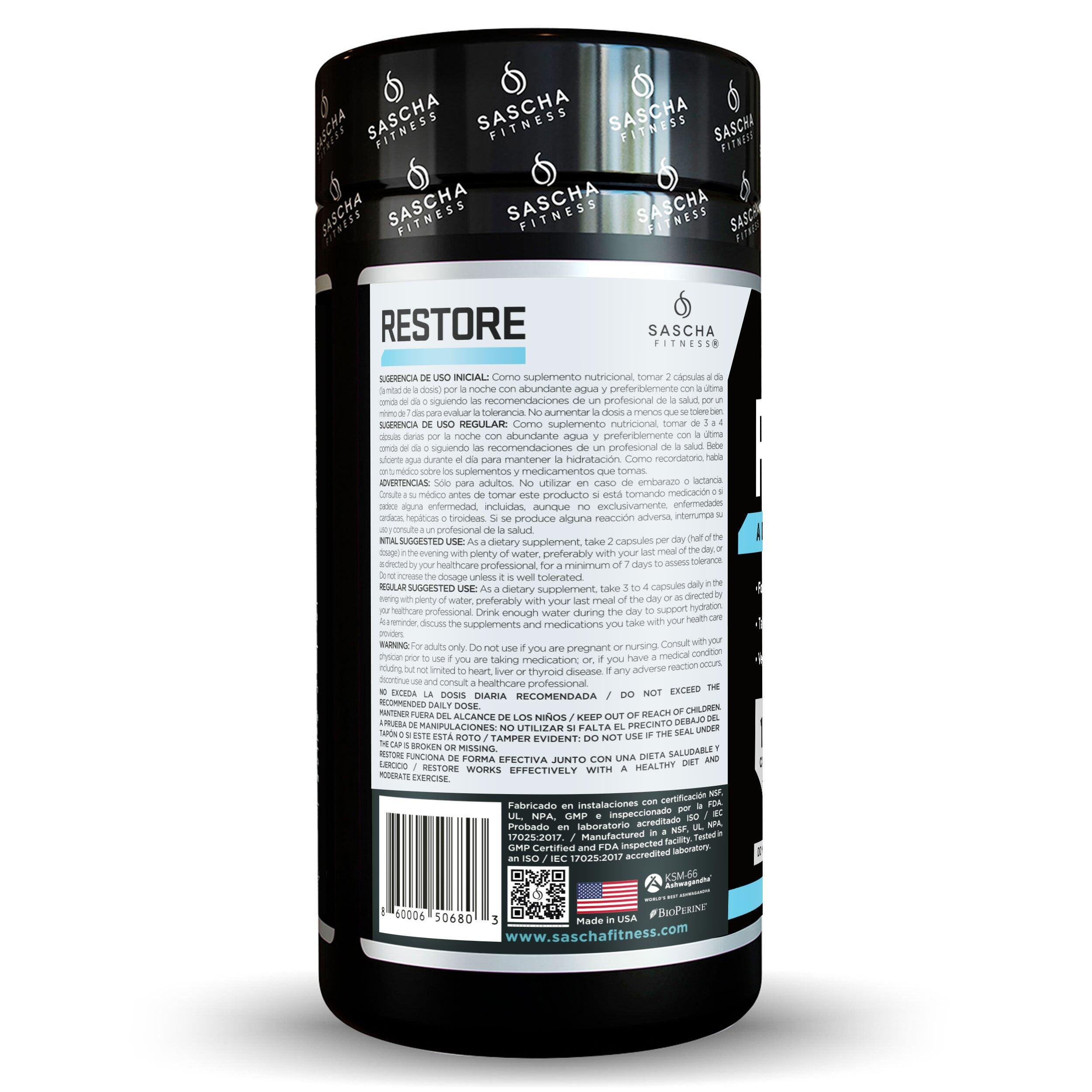 Restore Cortisol Night Support - 120 cápsulas 3/5