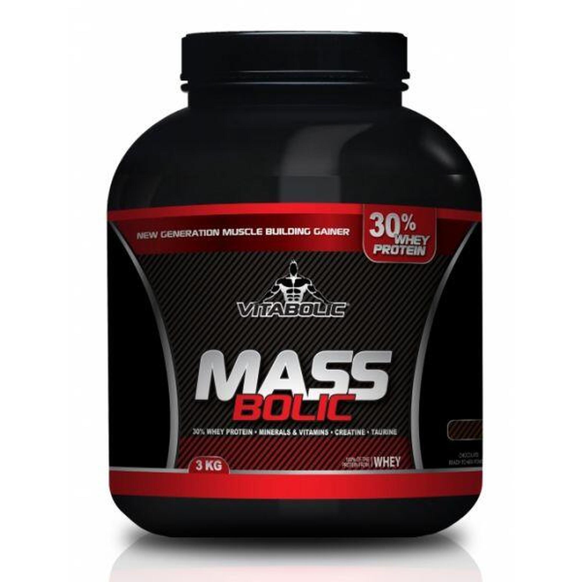 Gainer pentru creșterea masei musculare MassBolic Ciocolata 3kg