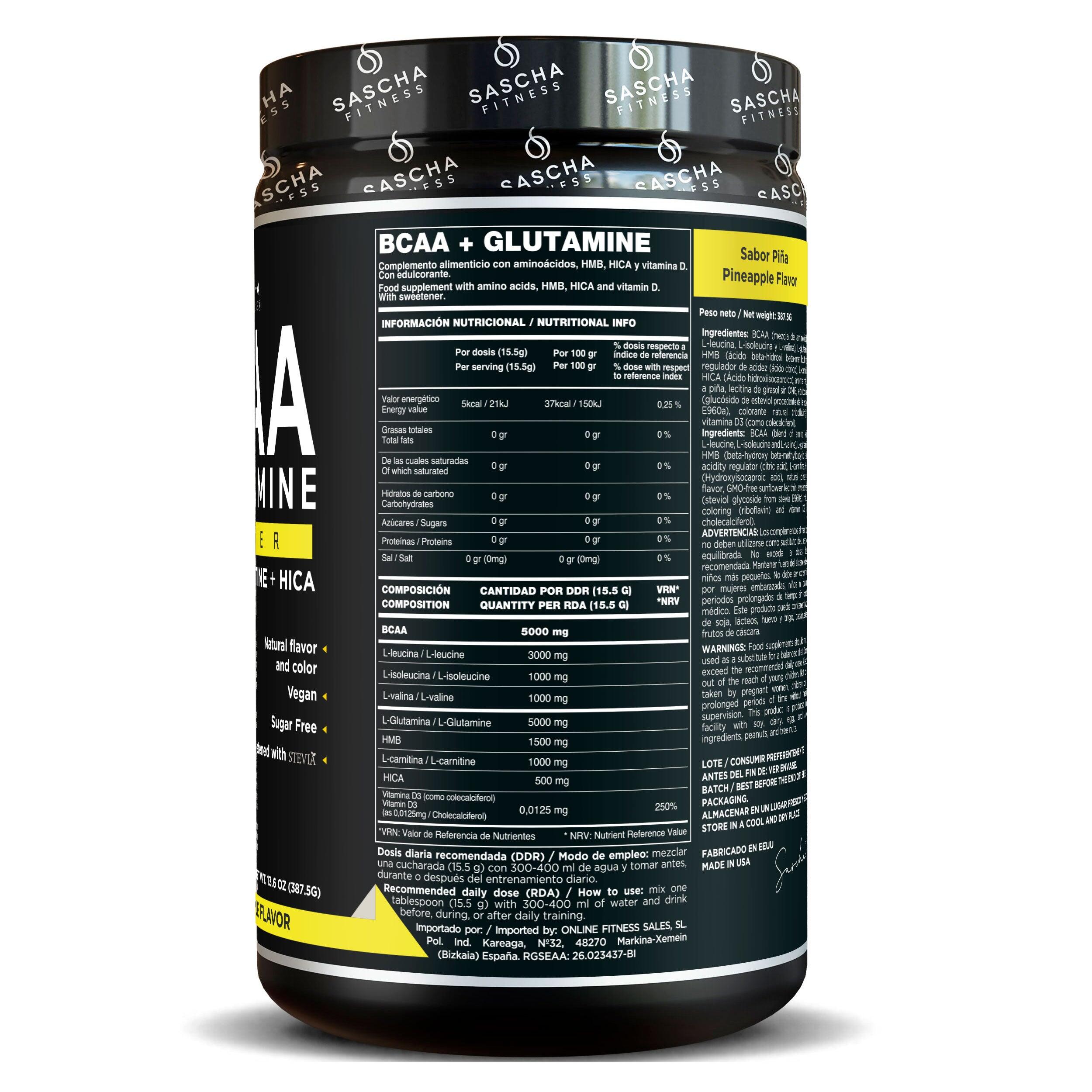 BCAA + Glutamina sabor Piña (387,5 g) 2/4