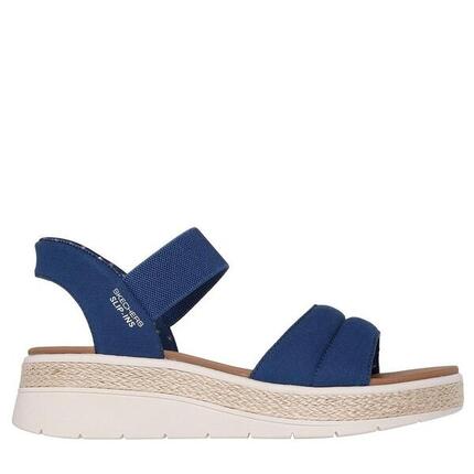 Sandalia Mujer Skechers Slip-ins Bobs Sun Ray Tejido Azul