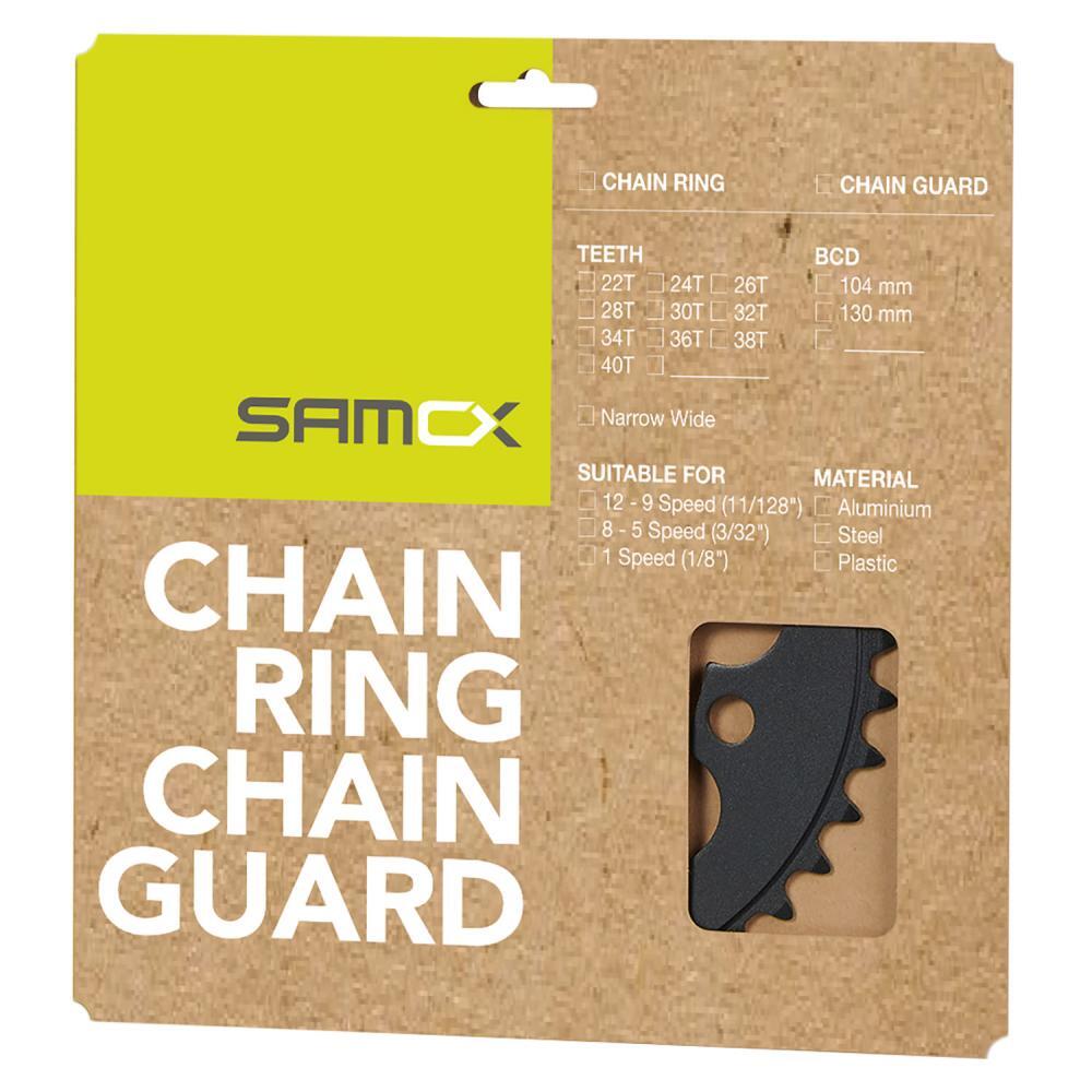 Samox M-Wave plato para e-bike 38T 1/2 x 3/32 BCD 104 mm negro 2/2