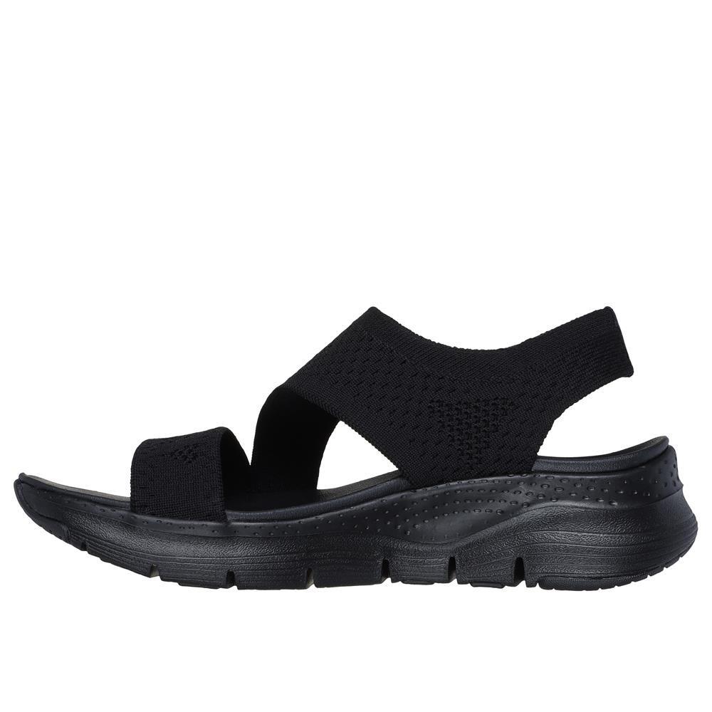 Sandalia Mujer Skechers Arch Fit Sandal Tejido Ajustable Negro 5/5