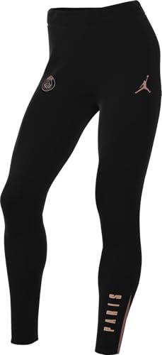 Pantaloni Calcio Jordan Dri-Fit PSG Donna – Nero/Rosso Polvere.