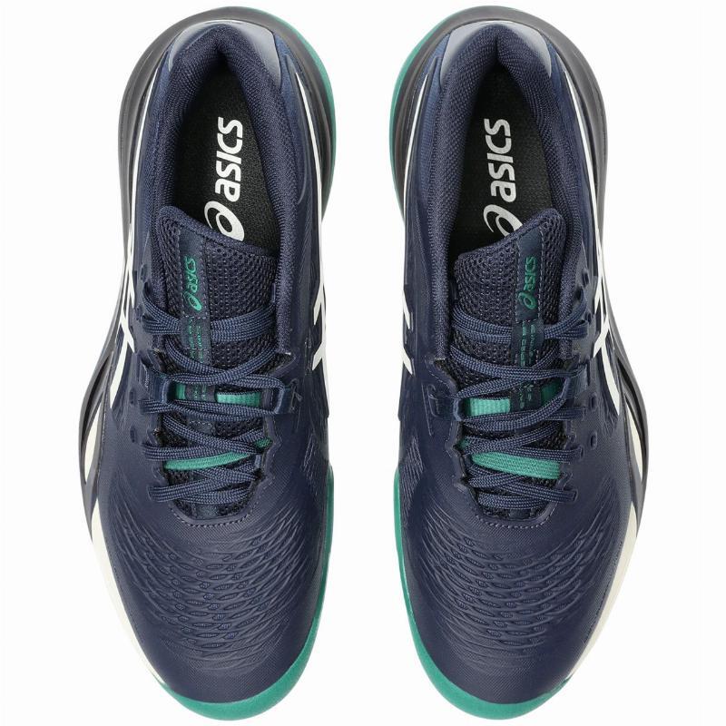 Zapatillas Asics Gel Resolution X Clay Azul Medianoche Crema 3/5