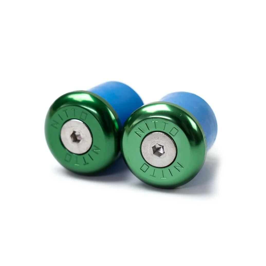 NITTO Terminali manubrio NITTO EC-01 – Alluminio anodizzato verde – 23,8 mm