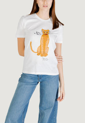 Crop top t-shirt onlbaria reg s/s top box jrs dames wit