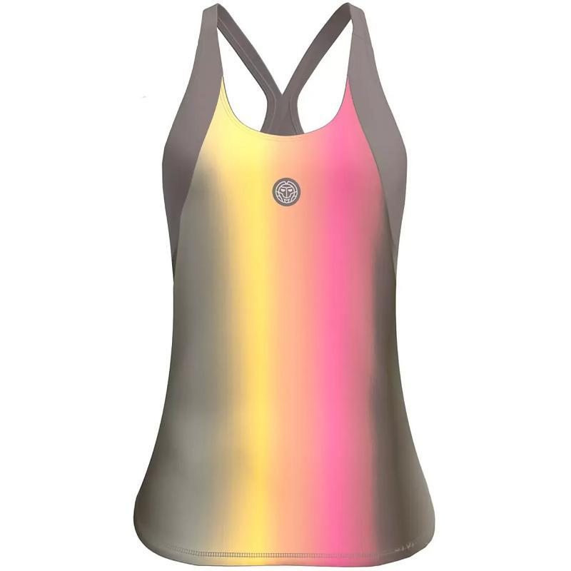 BIDI BADU Camiseta Feminina Bidi Badu Spectrum Marrom Amarelo