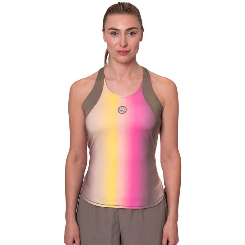 Camiseta Feminina Bidi Badu Spectrum Marrom Amarelo 4/5