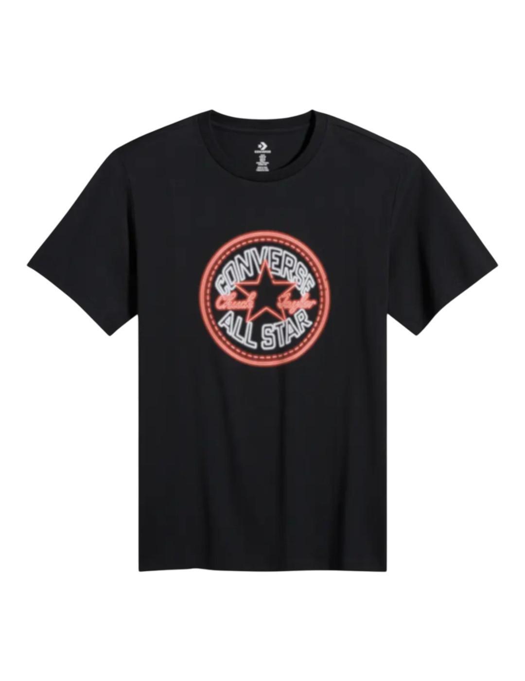 T-shirt pour homme Converse néons enseigne all star noir 1/3