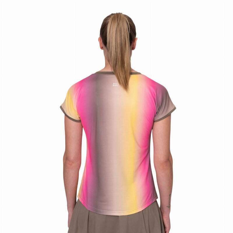 Camiseta Bidi Badu Spectrum Capsleeve Marron Amarillo Mujer 2/5