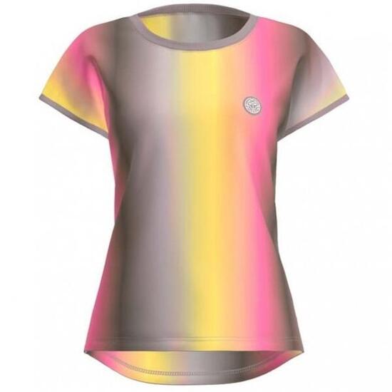 Camiseta Bidi Badu Spectrum Capsleeve Marron Amarillo Mujer