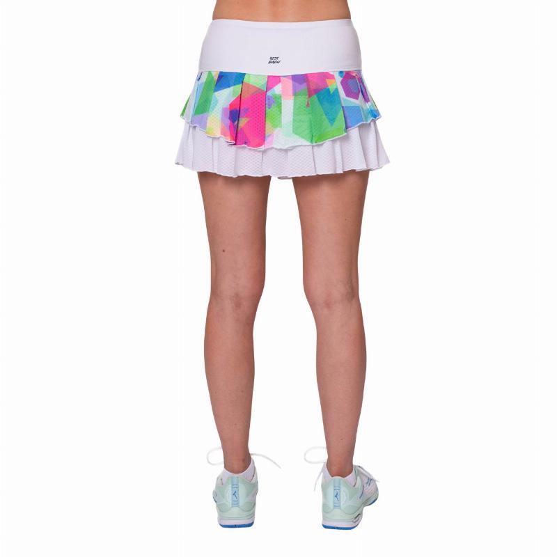 Falda Bidi Badu Kaleido Mistura Blanco Plissada 4/5