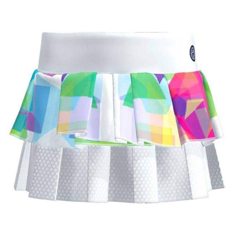 Falda Bidi Badu Kaleido Mistura Blanco Plissada 1/5