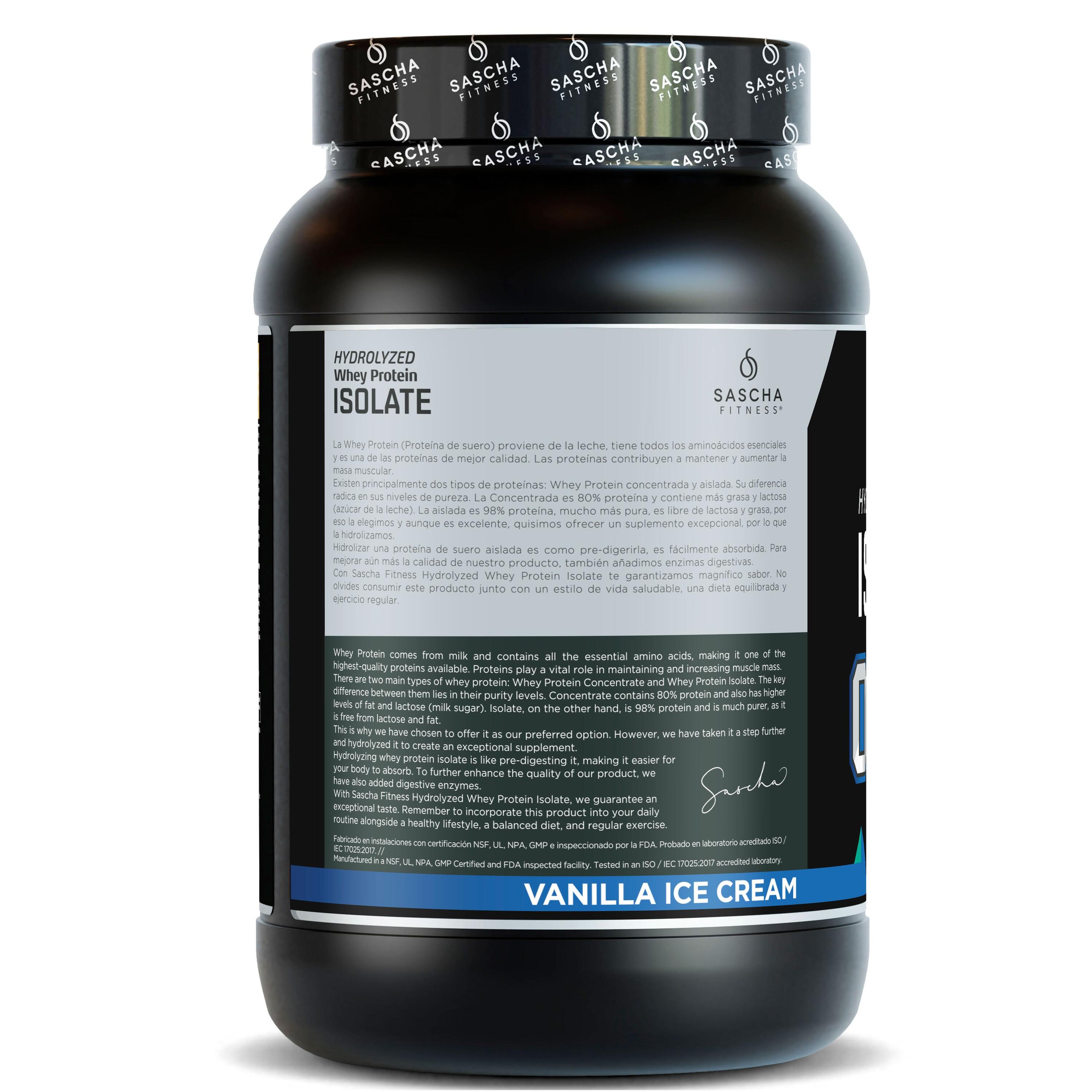 Proteína Whey Hidrolizada y Aislada sabor Vainilla (957 g) 3/4