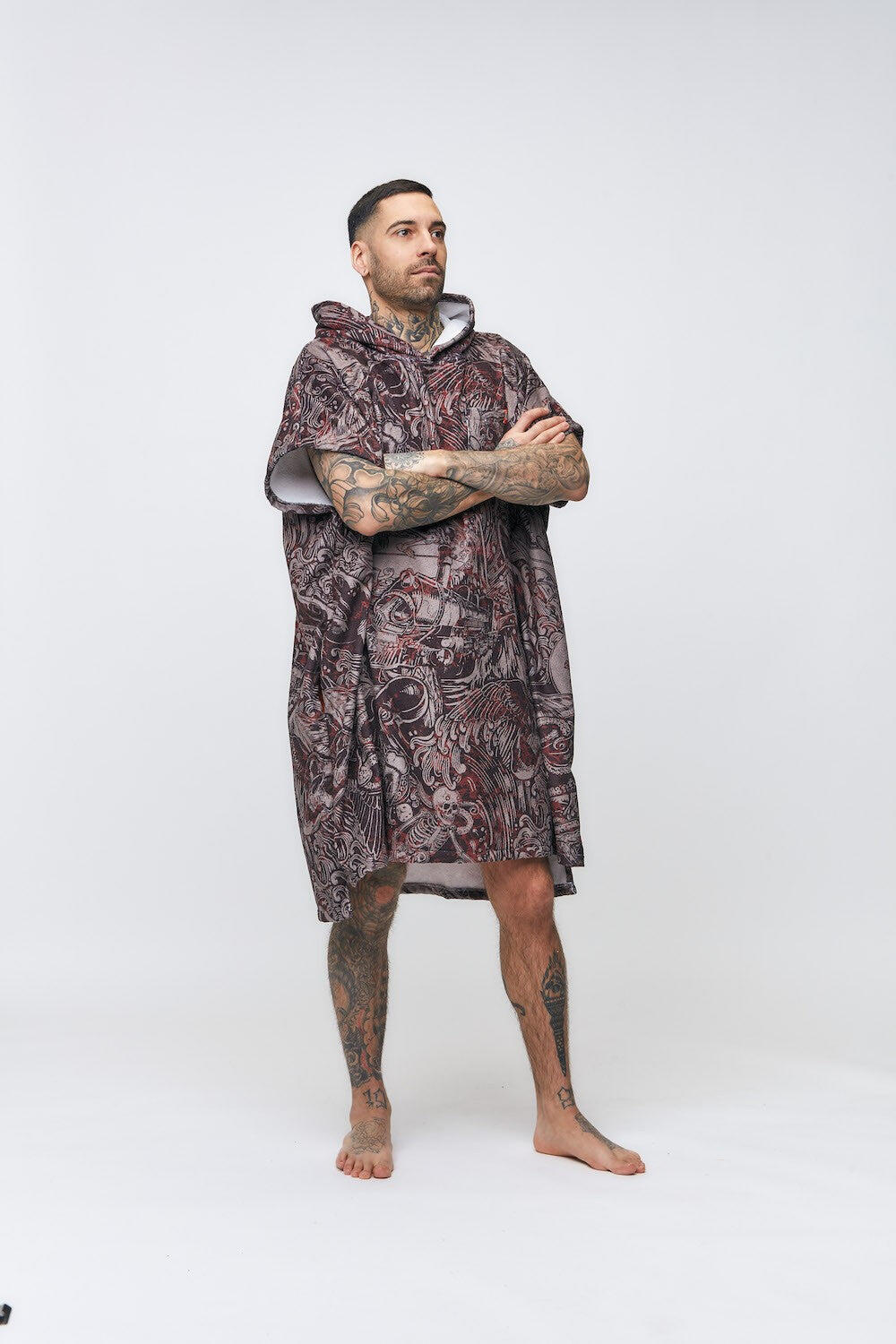 AFTER ESSENTIALS Surfponcho voor volwassenen - Nightmare - Black