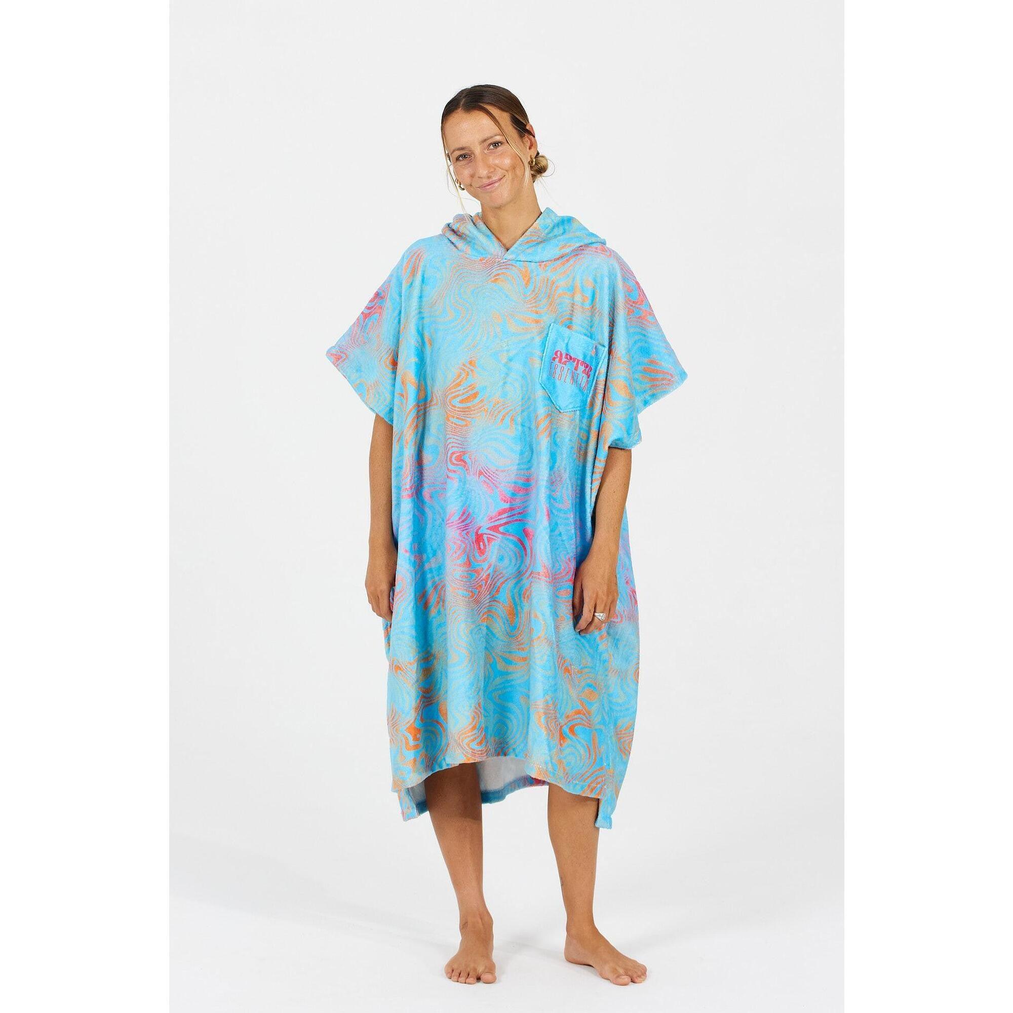 After Essentials - Poncho Surf Adulte - Brain Series - Psyche - Serviette Poncho - Bleu - Taille Unique - Decathlon