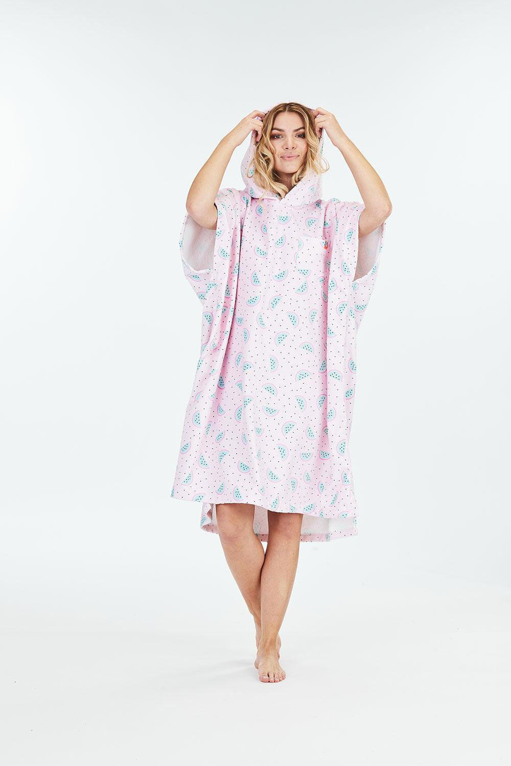 Poncho Surf Adulto - Watermelon - Rosa 2/4