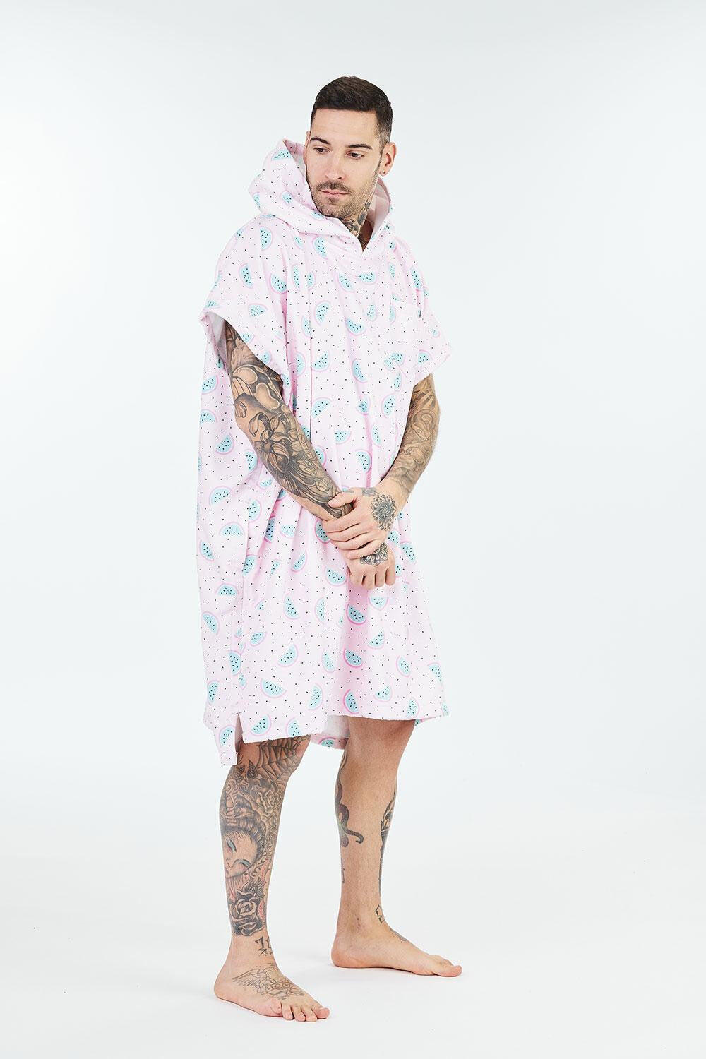 Poncho Surf Adulto - Watermelon - Rosa 3/4