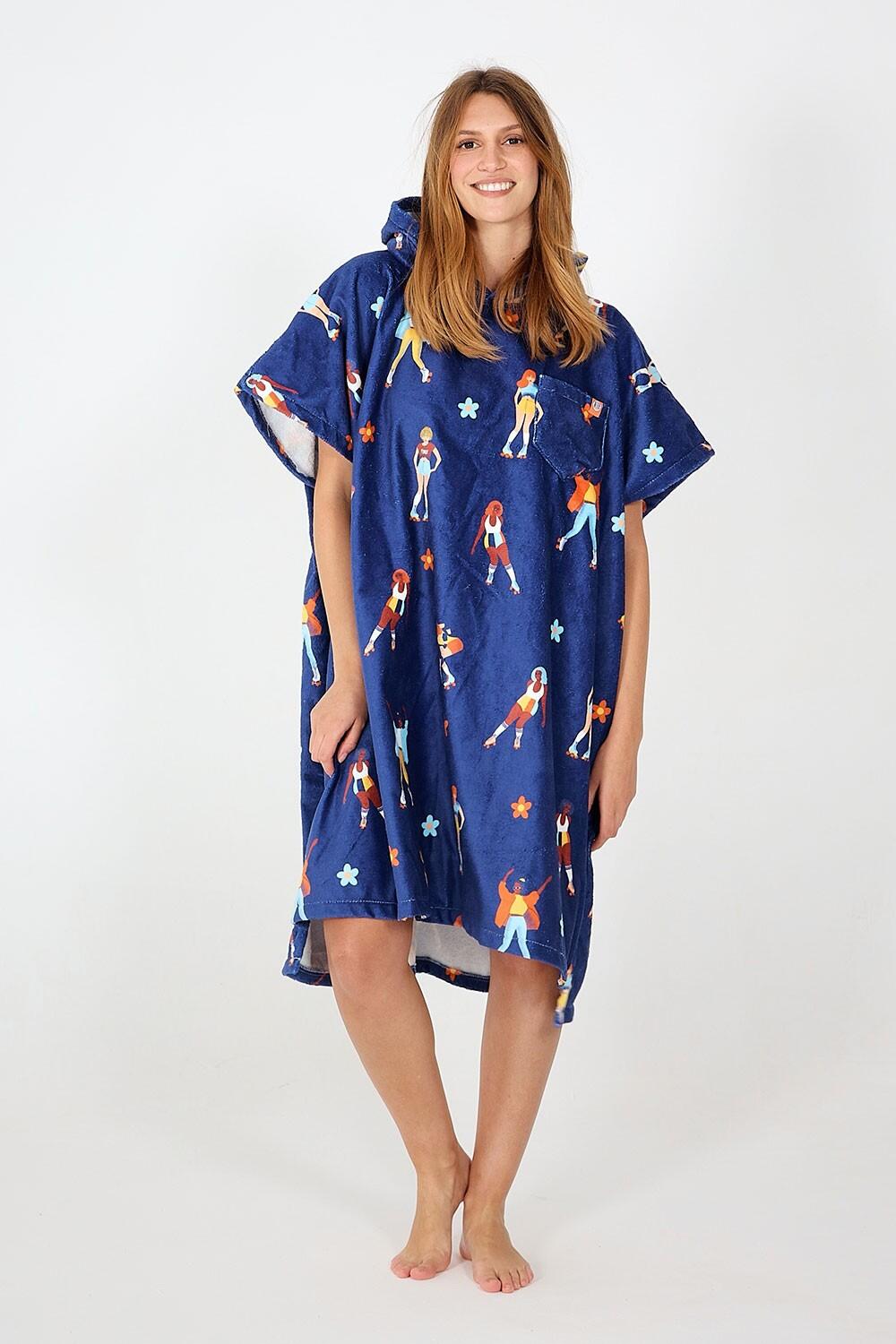 AFTER ESSENTIALS Surfponcho voor volwassenen - Quad - Night