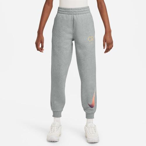 Giacca da Calcio in Pile Nike CR7 per Bambini in Grigio Fumo/Oro Metallizzato 2/6