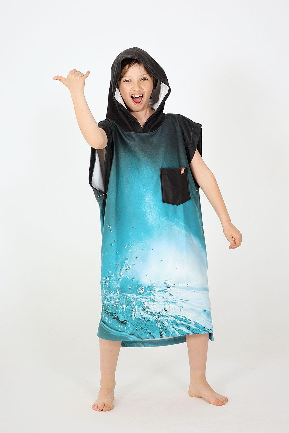 AFTER ESSENTIALS Surfponcho microvezel voor kinderen (5-12 jaar) - Underwater