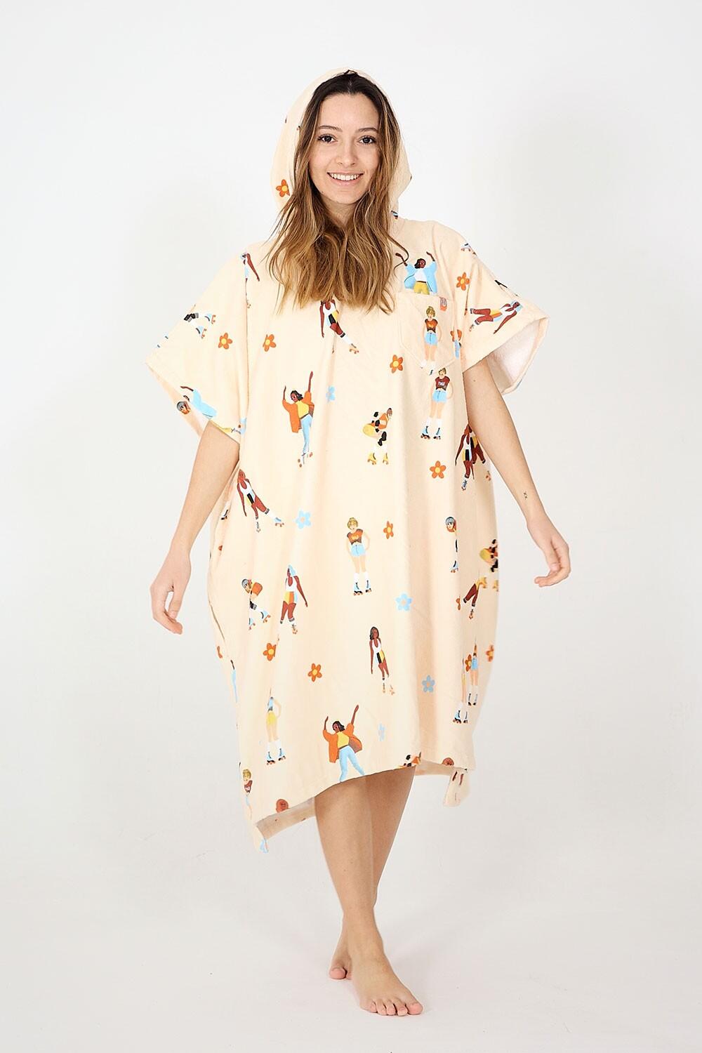 AFTER ESSENTIALS Surfponcho voor volwassenen - Quad - Cream
