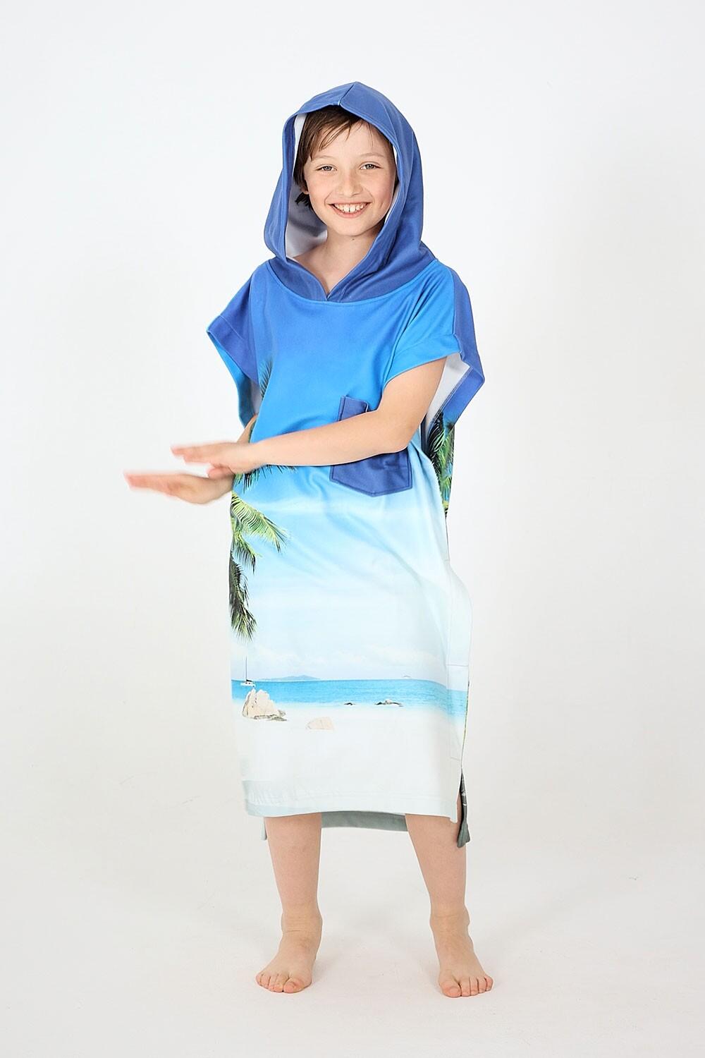 AFTER ESSENTIALS Surfponcho microvezel voor kinderen (5-12 jaar) - Tahiti