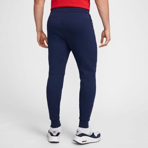 Nike Heren PSG Tech Fleece Joggingbroek, Marineblauw/Wit, M 3/7